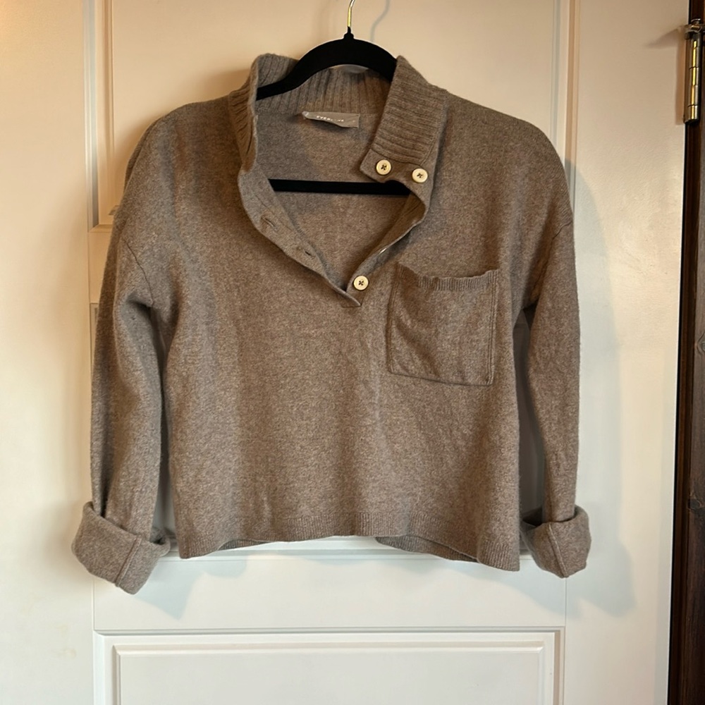 Everlane cropped cashmere polo